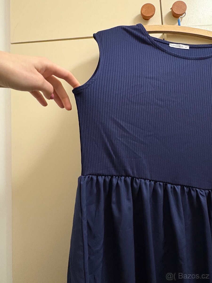 Modré šaty vel 40 - 5
