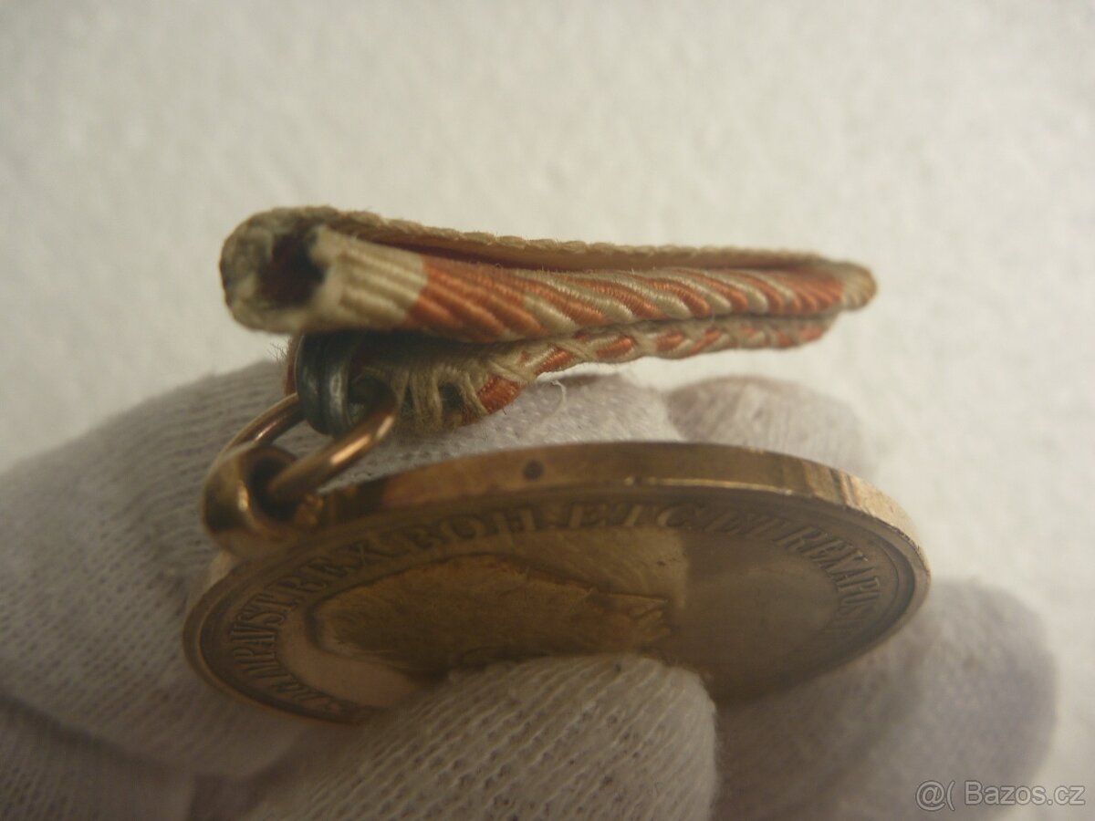 R-U zlatá medaile statečnost FORTITVDINI Karel I. WW 1 - 5