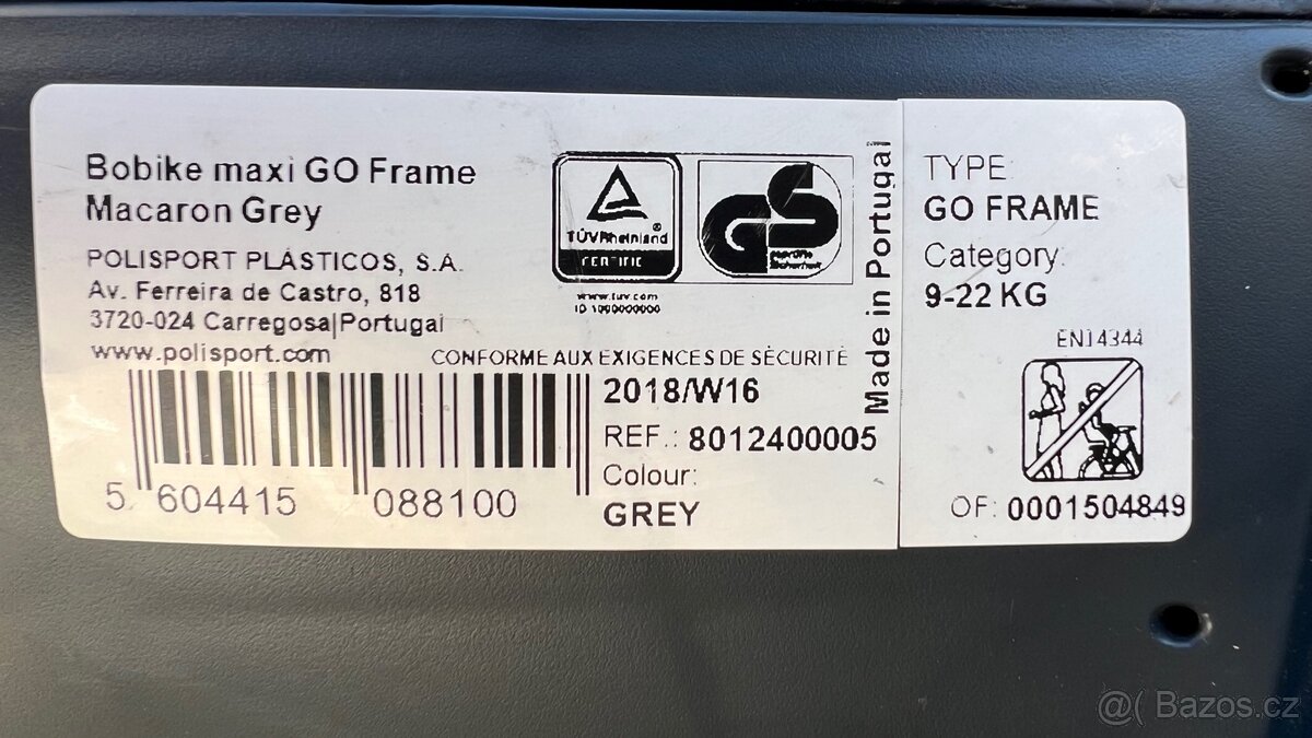Dětská cyklosedačka Bobike Maxi GO Frame - 5