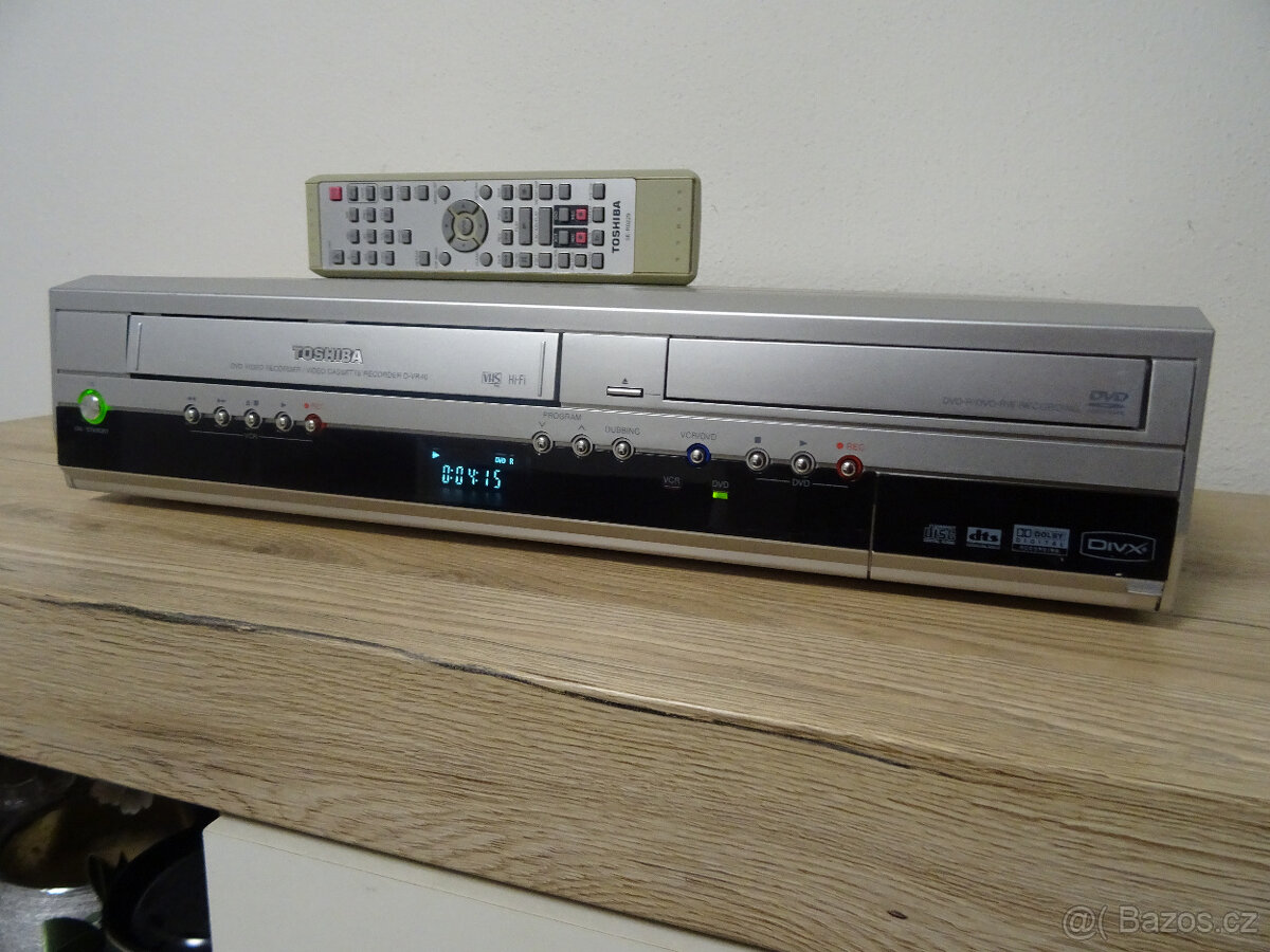 COMBO DVD+VHS rekordér Toshiba D-VR40 - kopíruje VHS na DVD - 5