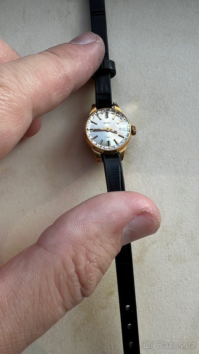 Dámské vintage hodinky CHAIKA , diamantový brus skla - 5