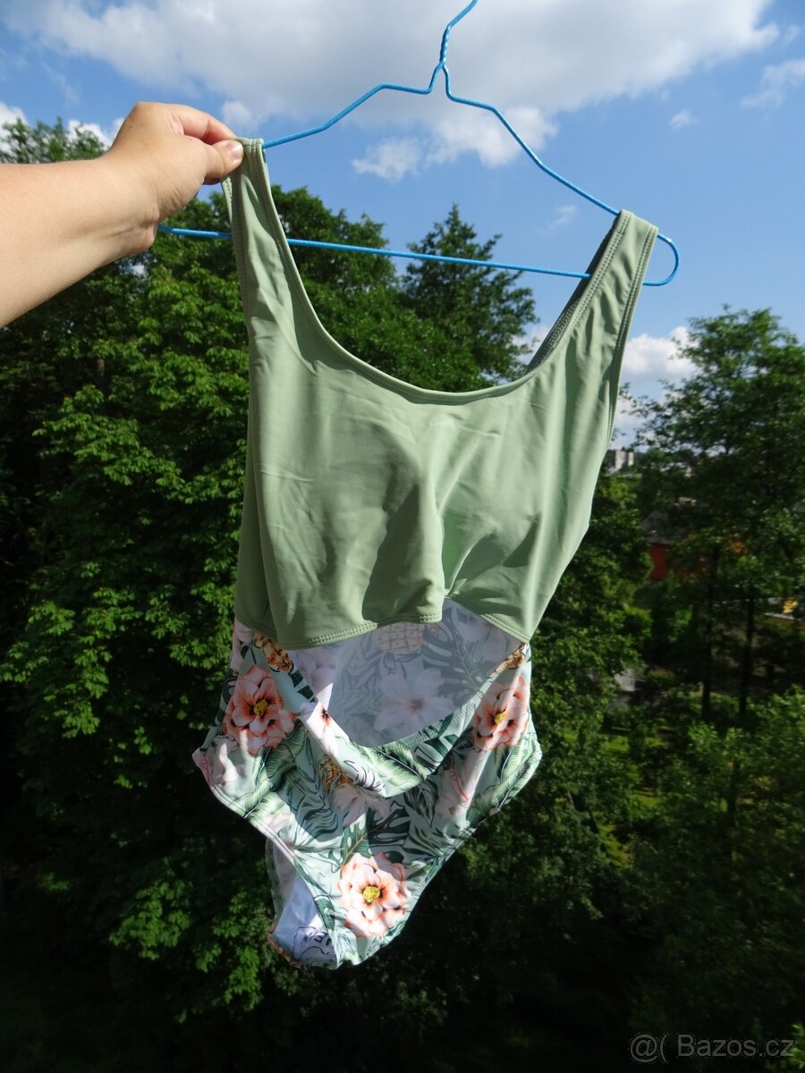 Jednodílné plavky, tropic motiv - nové - 5