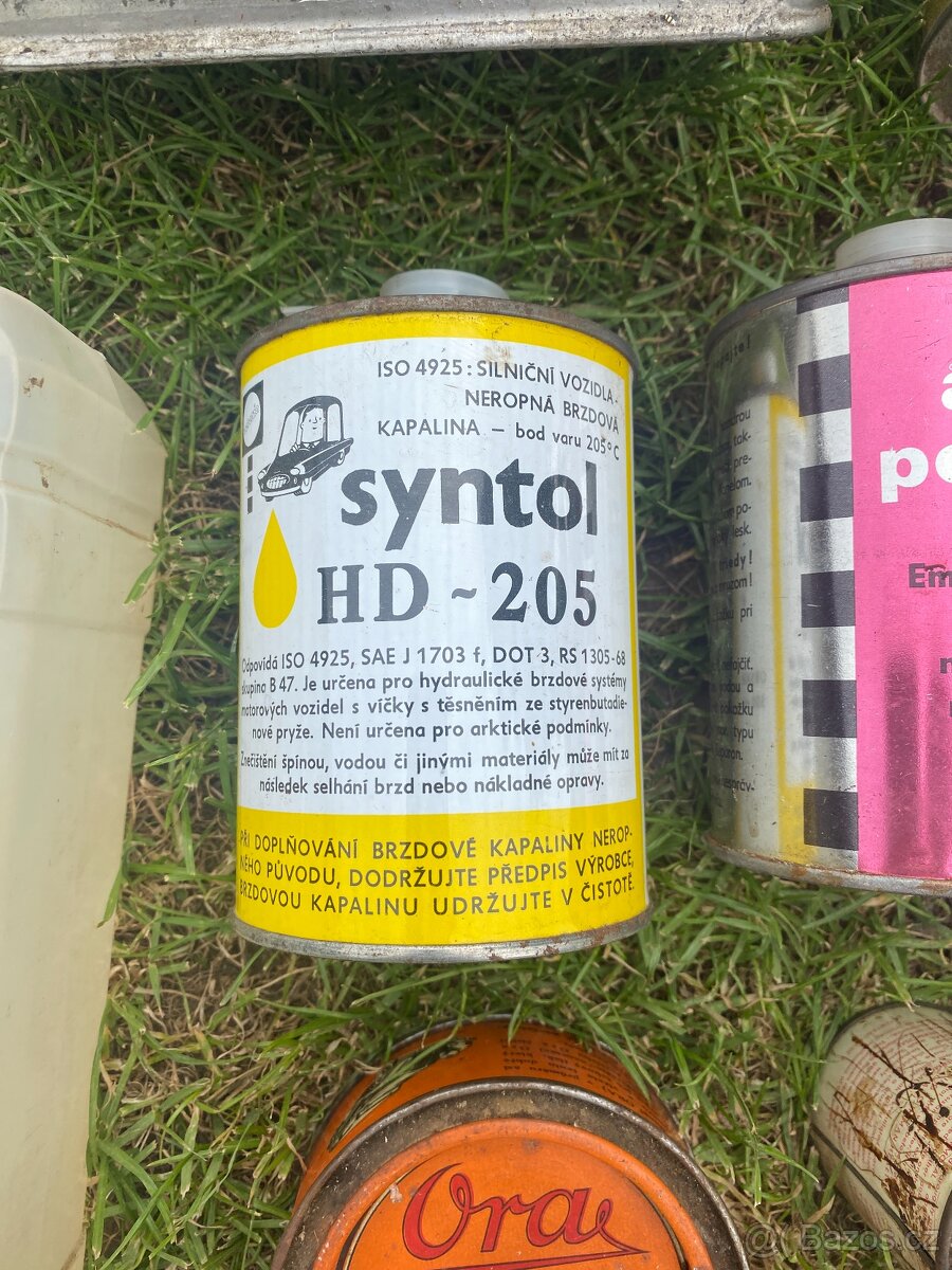 plechovka od oleje stará plechovka olej benzina retro moto - 5