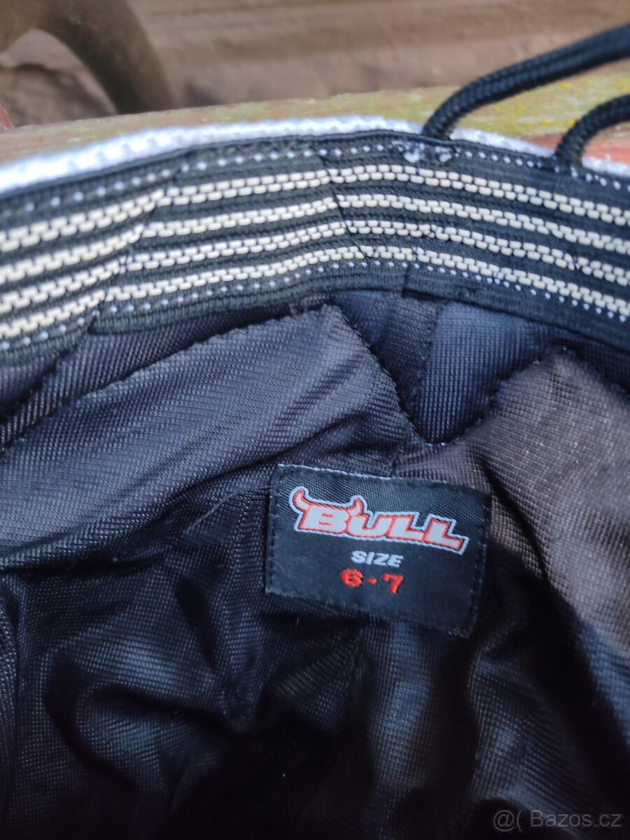 Dětská moto rosová helma, kalhoty a brýle. - 5