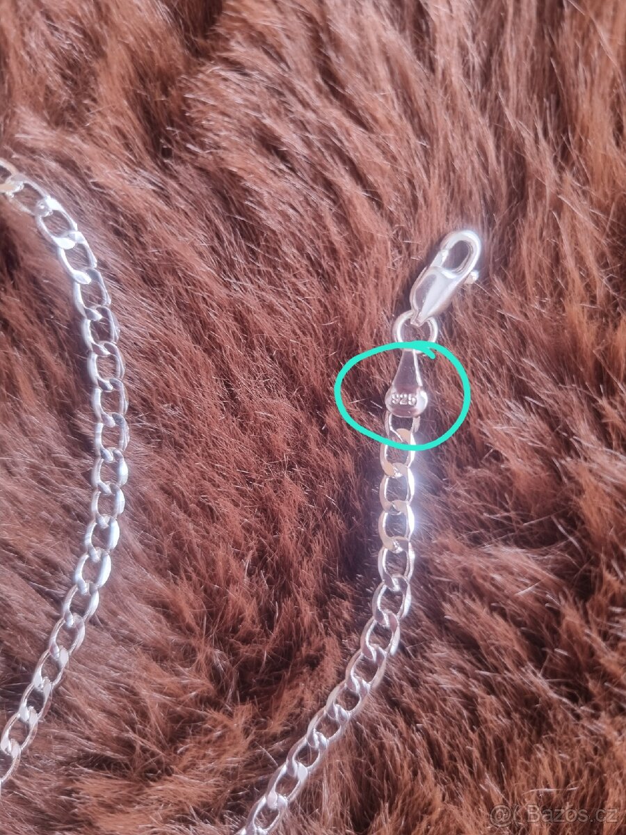 Nový dámský i pánský stříbrný náhrdelník 925 45 cm - 5