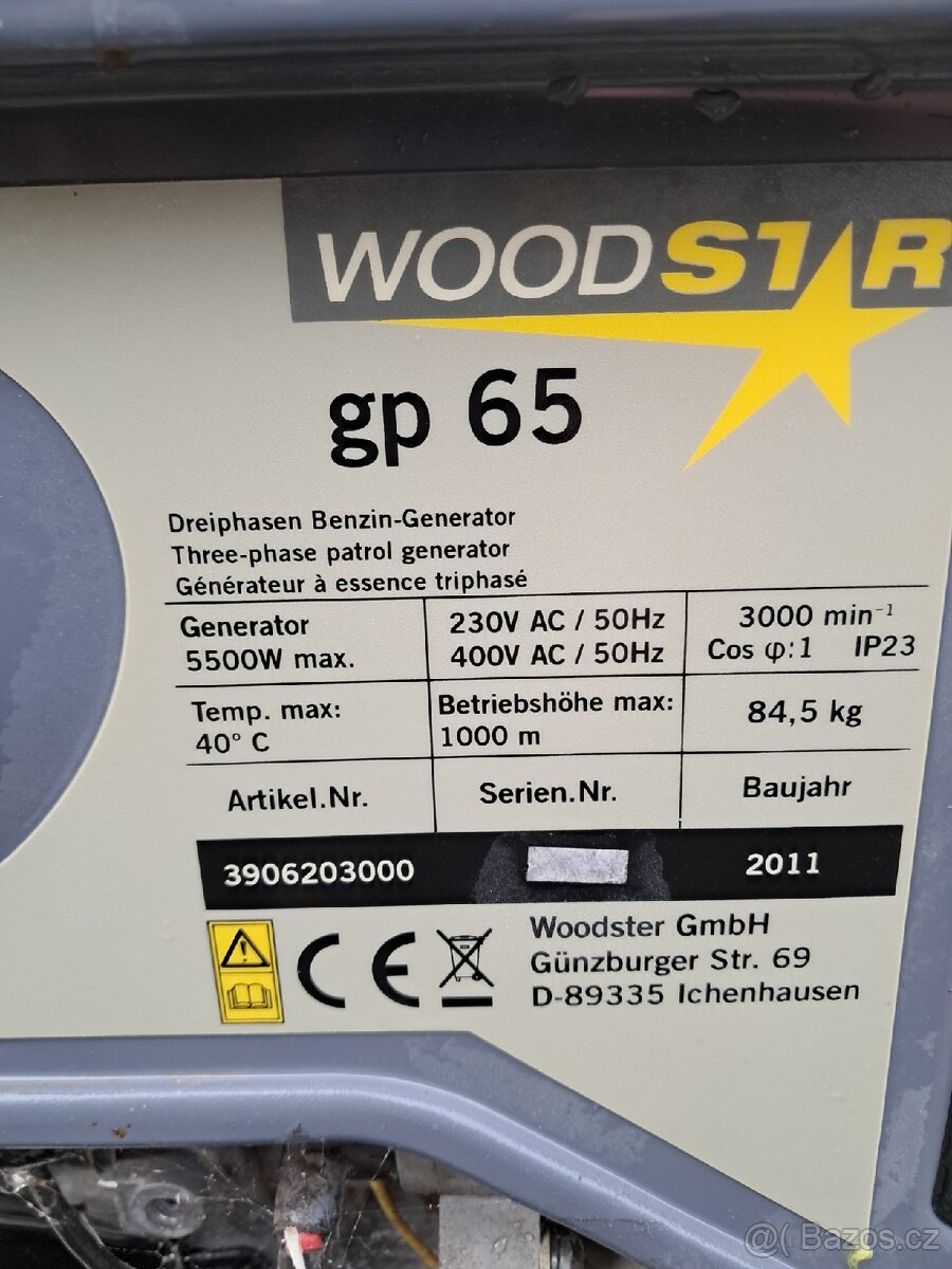 3 frázová elektrocentrála Woodstar GP 65 - 5