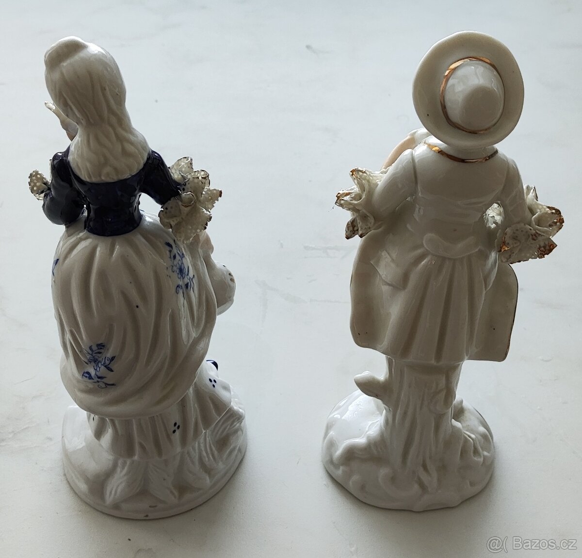 Prodám Porcelánové sošky – Prodavač květin & Dáma se džbánke - 5