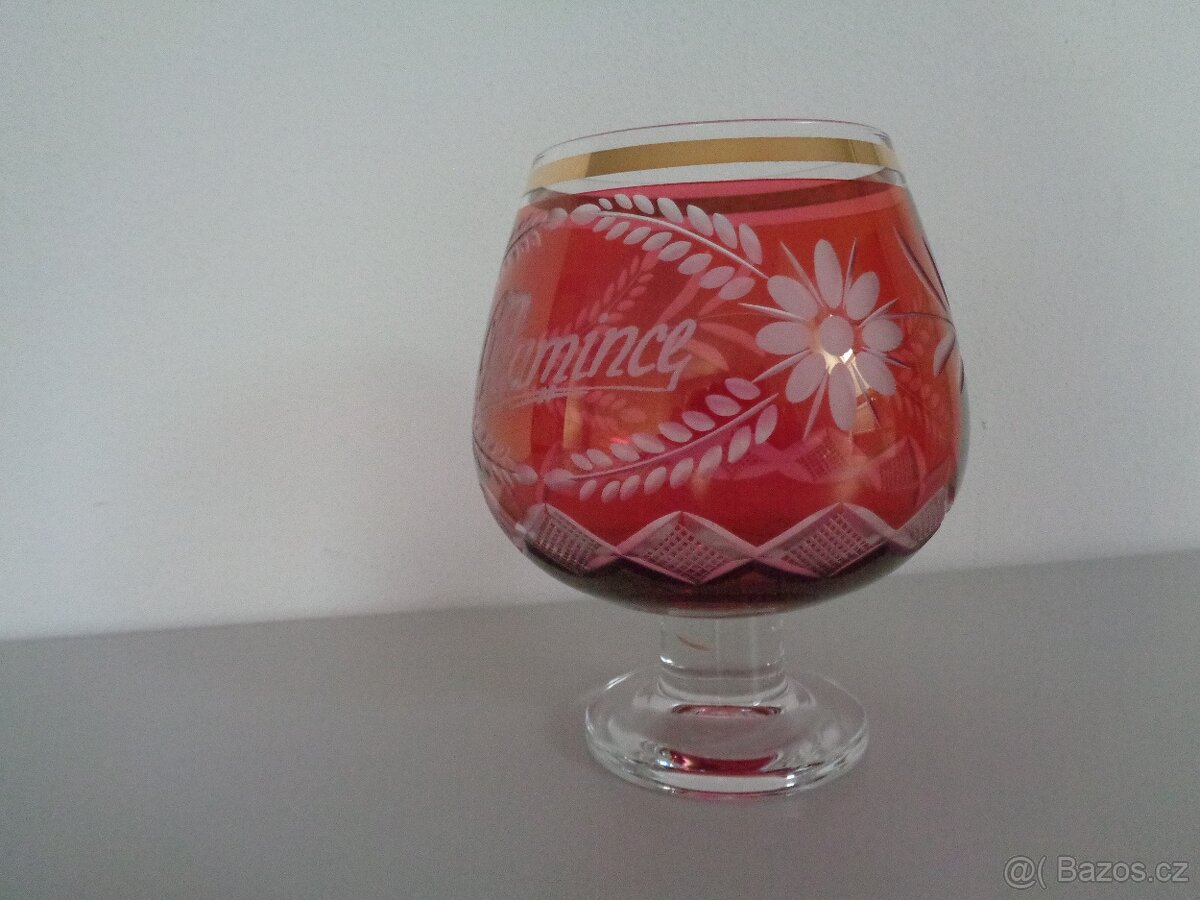 Červená skleničky "Mamince" - 5