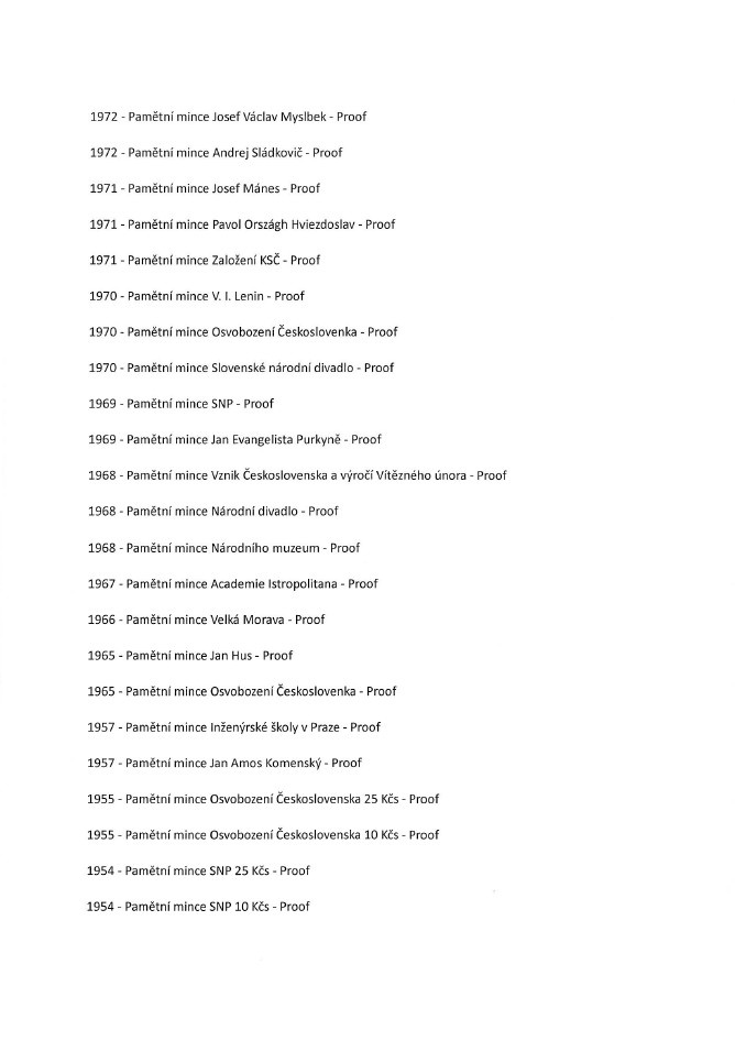Komplet(94ks) sada stříbrných mincí ČSL - Proof 1954-1993 - 5