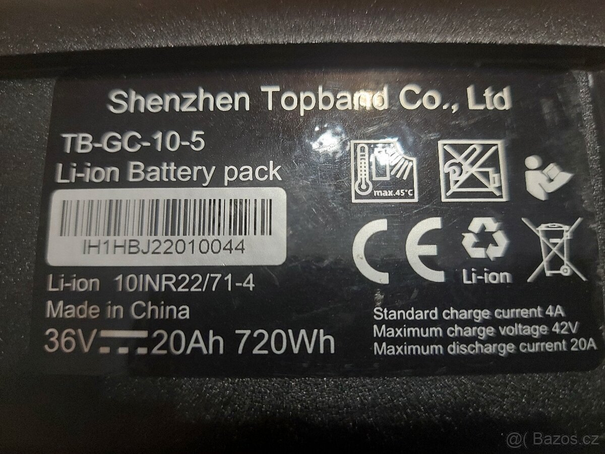 Baterie na horské kolo 36V 20 Ah 720 Wh - 5