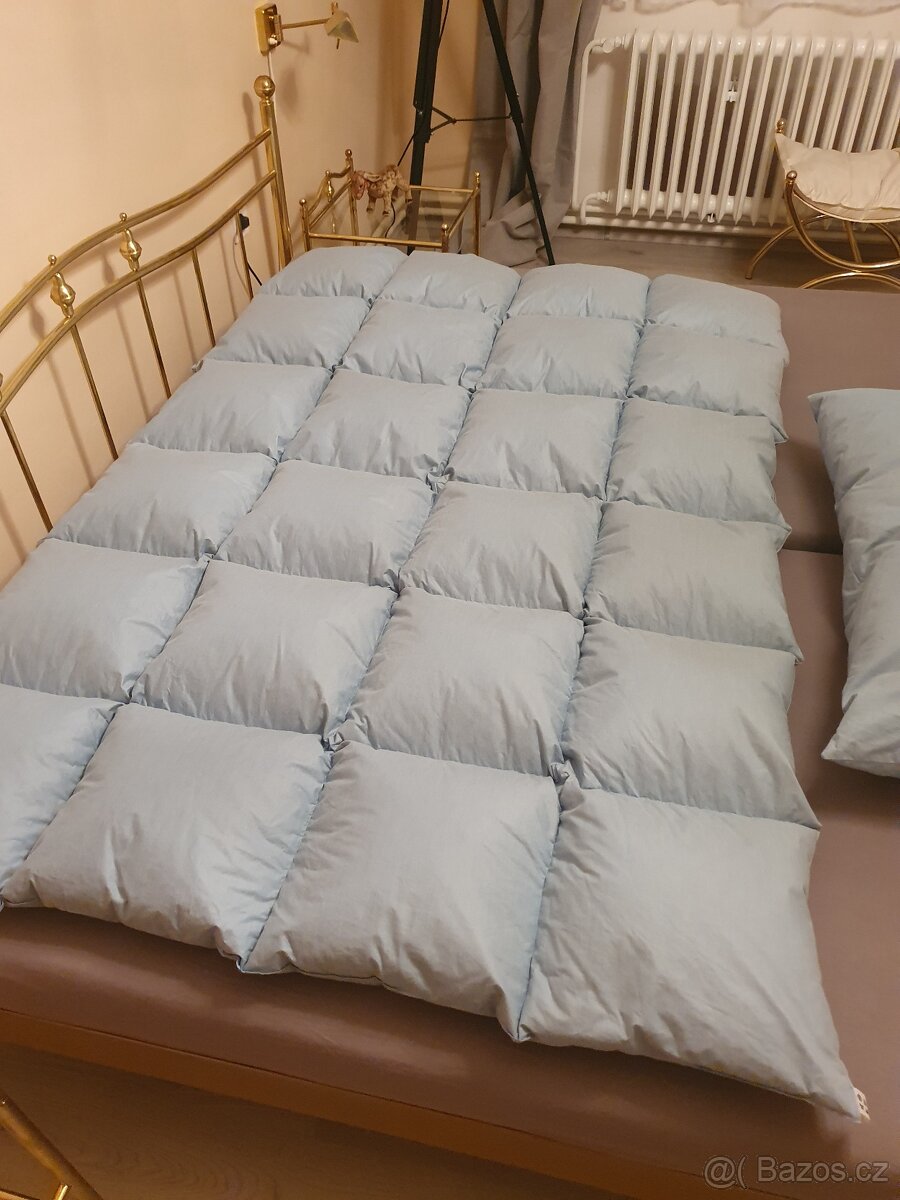 prošívaná péřová peřina 2x + polštář 2x - 5
