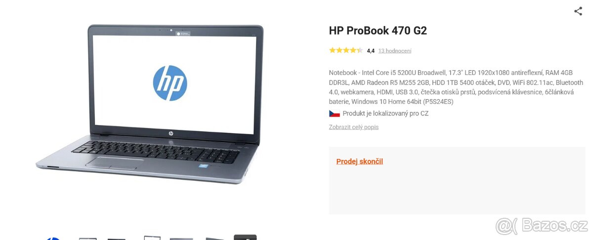 Pouze ŠASI - HP ProBook 470 G2 - 5