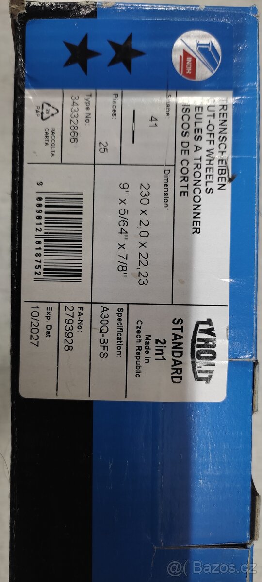 Řezné kotouče 230/2 a 125/1 - 5