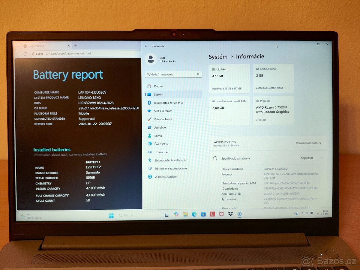 IdeaPad 3 Slim – R5 / 8 / 512 - 5