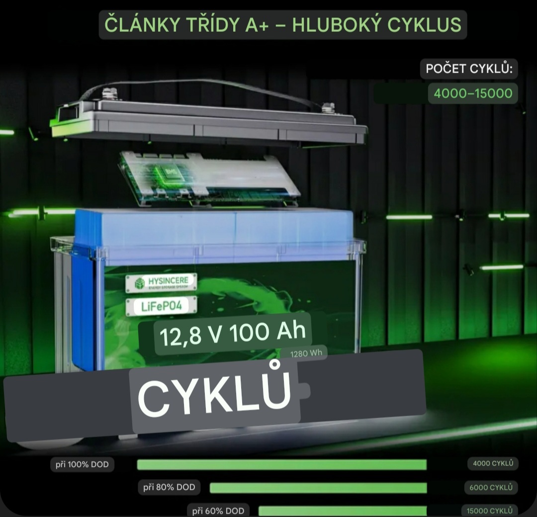 Akumulátor - baterie 12V 100Ah lifepo4 BMS - 5