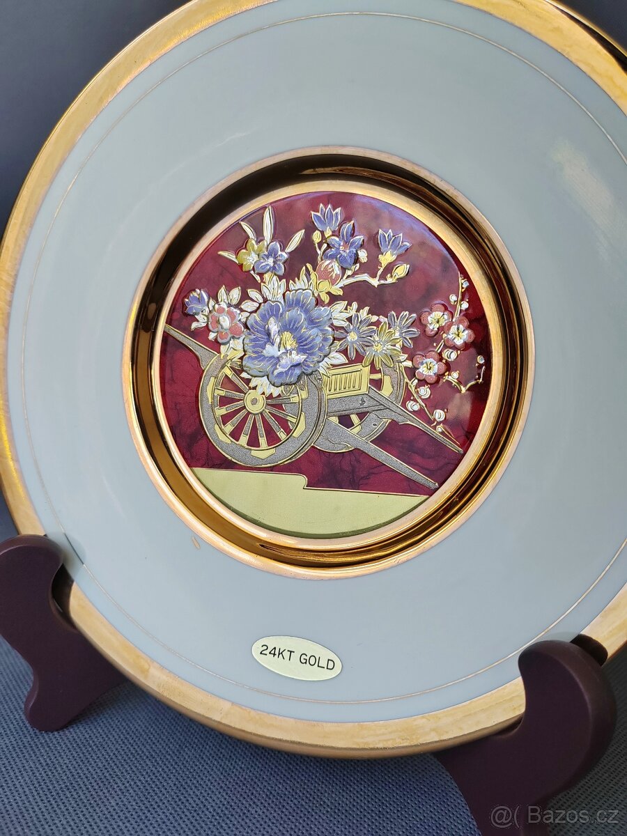 Sada krásných dekorativních talířů "Chokin ART" s 24k zlat - 5