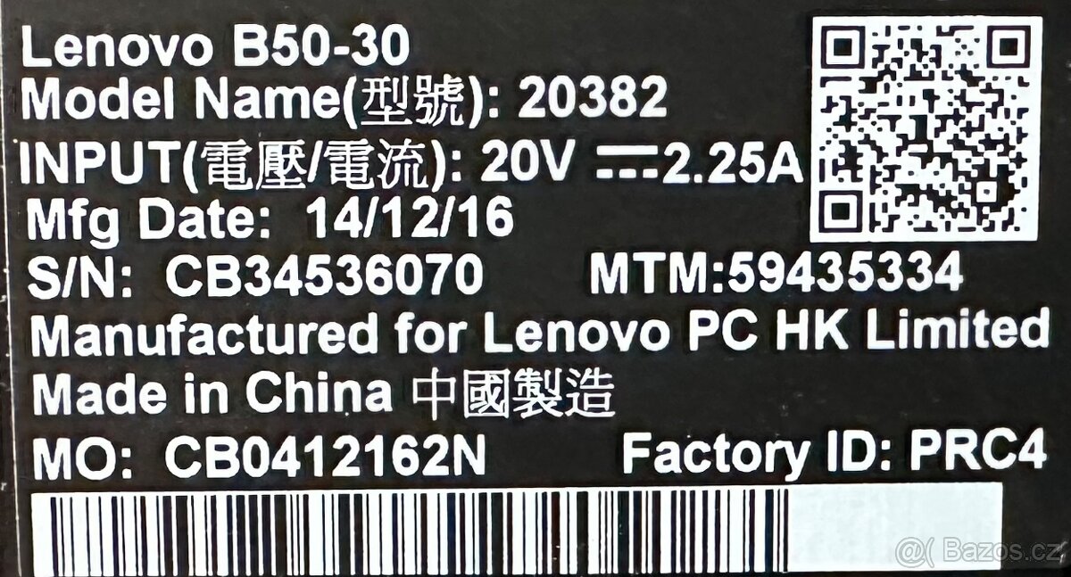 Prodám LENOVO B50-30 - 5
