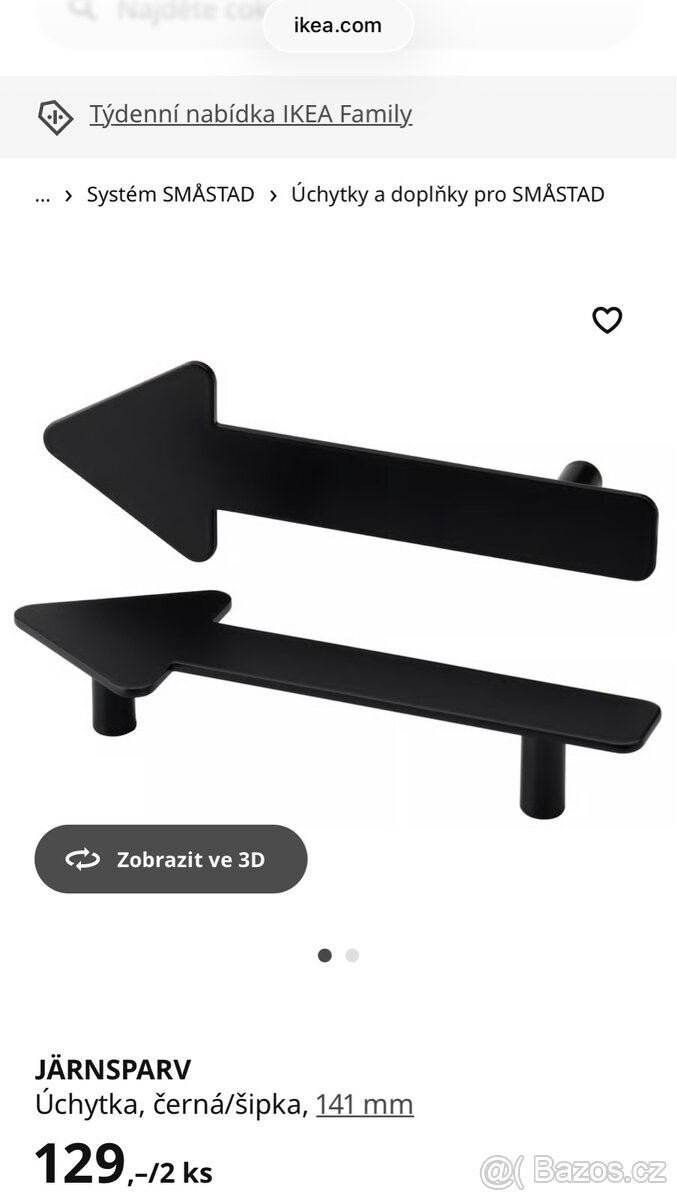 IKEA - šuplík Konstruera s čelem Smastad a úchytkou - 5