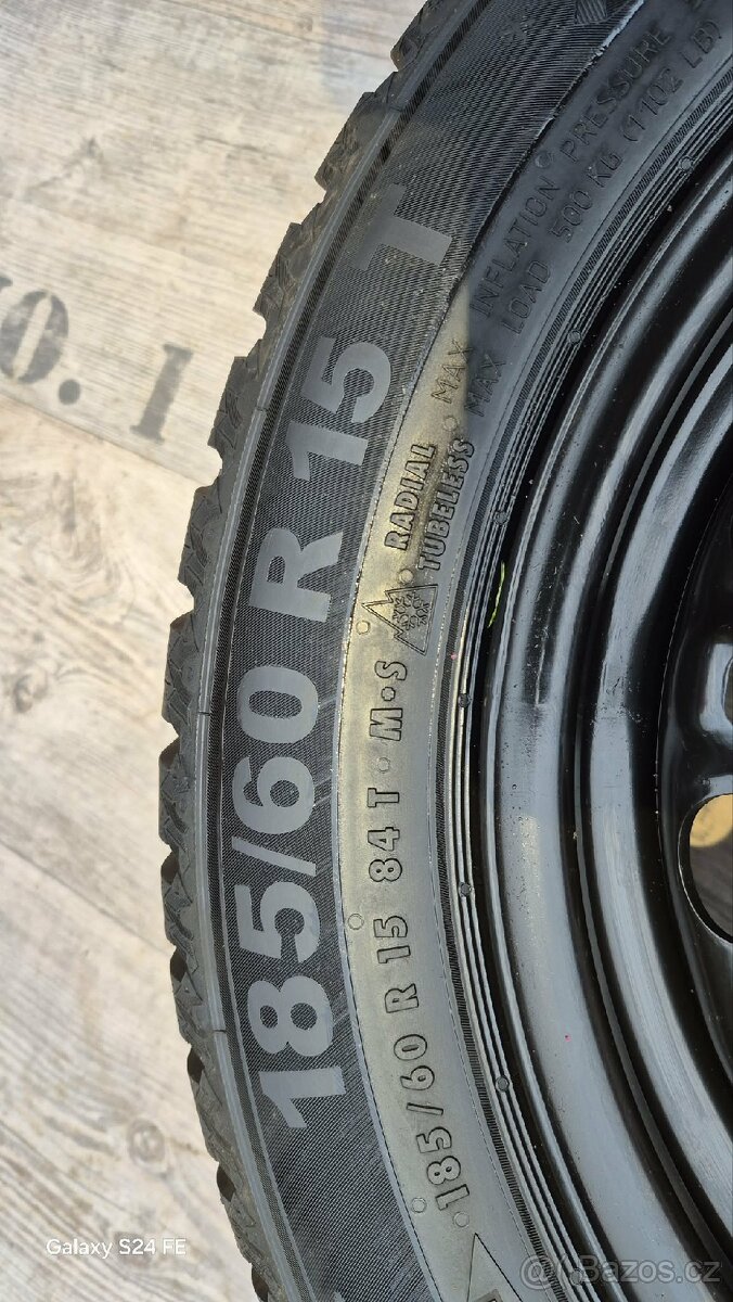 Zimní kola 185/60 R15 – originál VW, 5×112, ET39 - 5