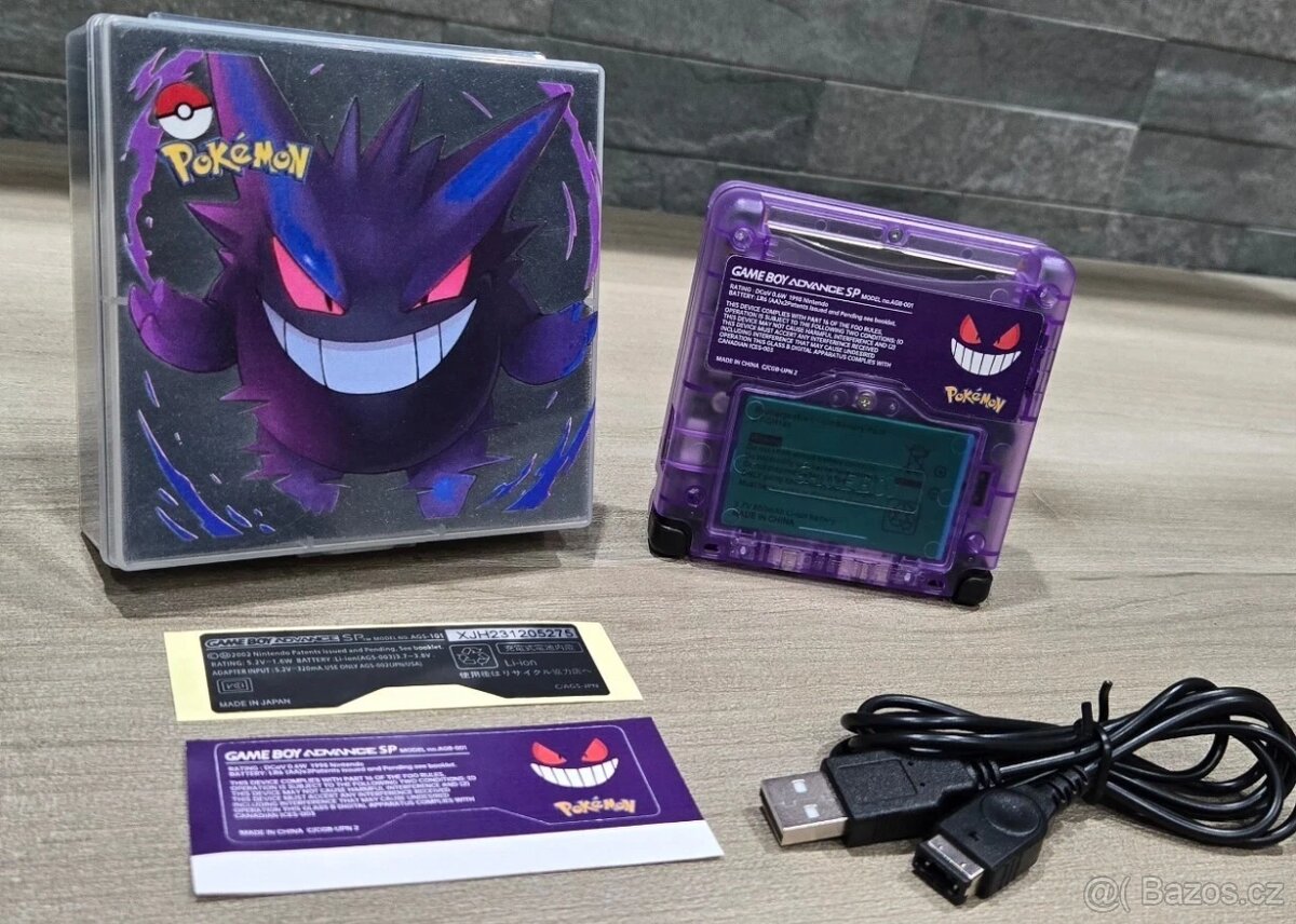 Nintendo Gameboy Advance SP Gengar Pokémon Reshell - 5
