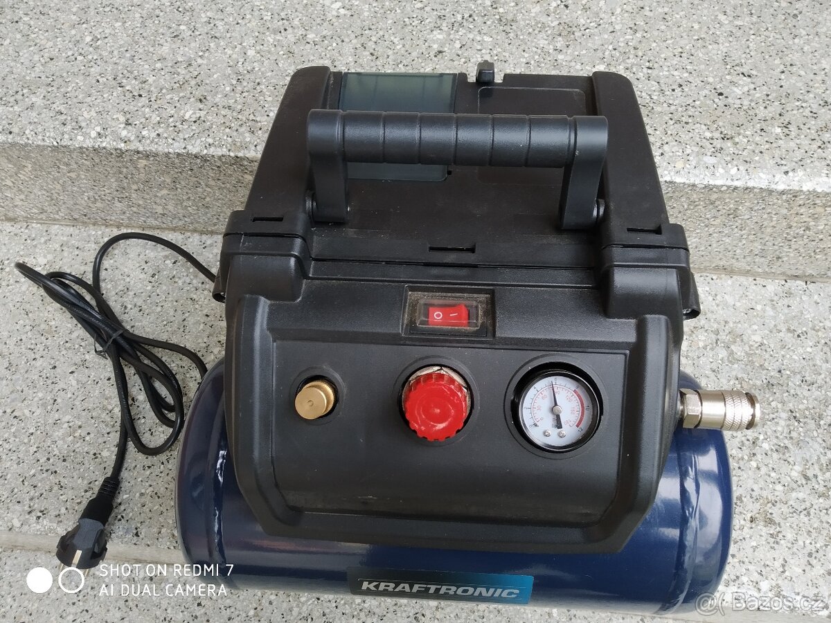 Prodám Bezolejový kompresor KRAFTRONIC KT-KP 6 OF -8 BARŮ. - 5