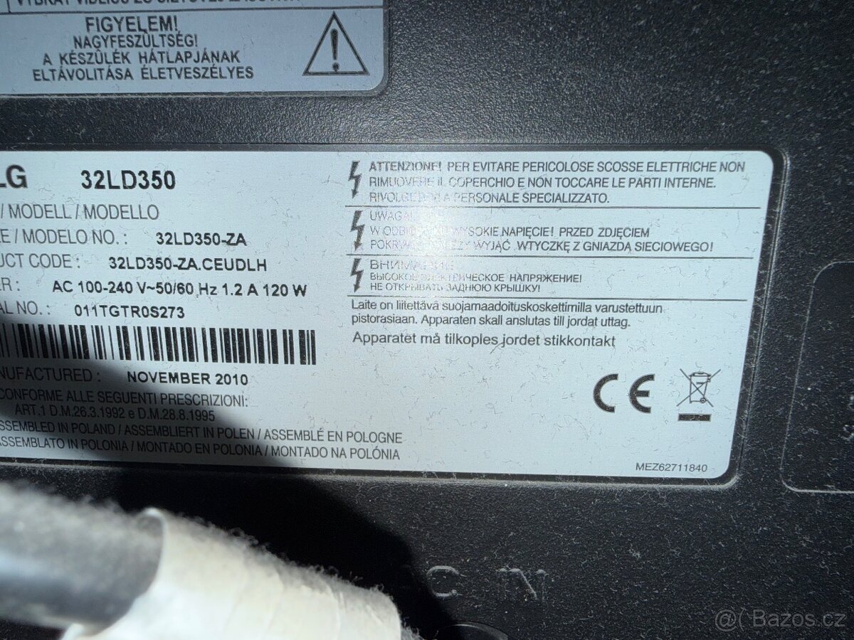 Starý televizor LG 32ld350 - 5