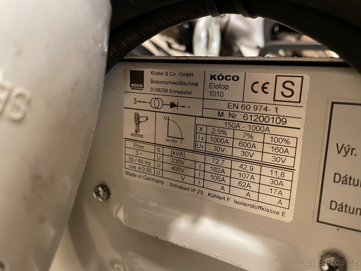 Svorníková zváračka Köco Elotop 1010 - 5