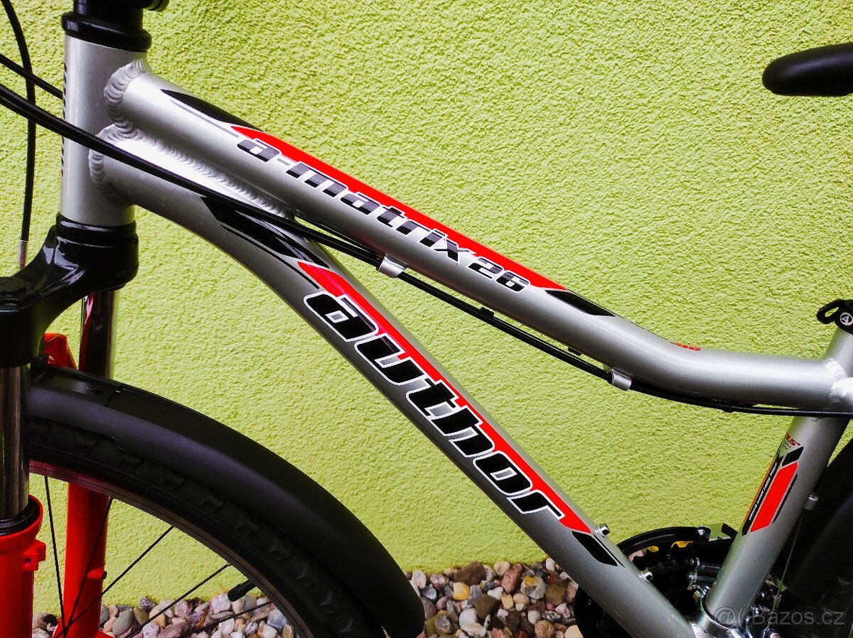 Značkové kolo AuthorA-MATRIX 26"(stříbrná/červená) - 5