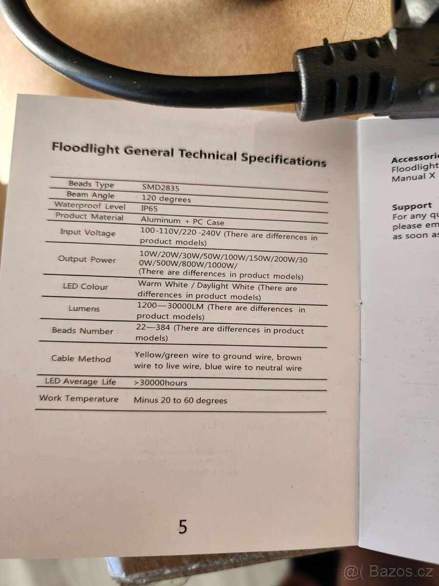 LED reflektor 50W – teplá bílá - 5