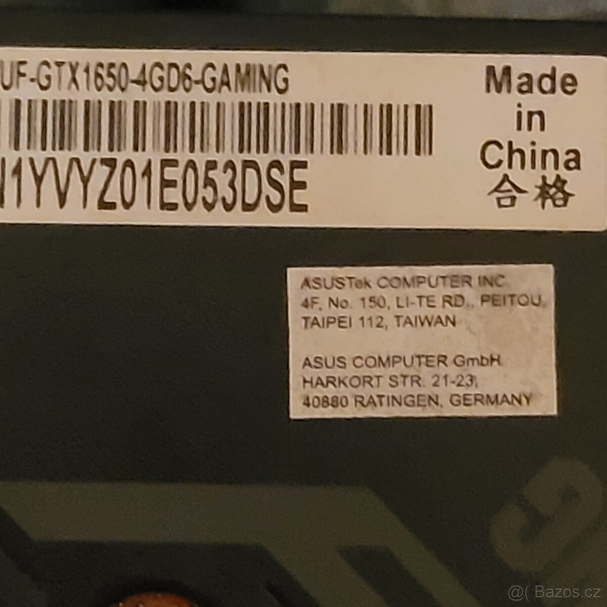 ASUS TUF GeForce GTX 1650 4GB GDDR6 - 5