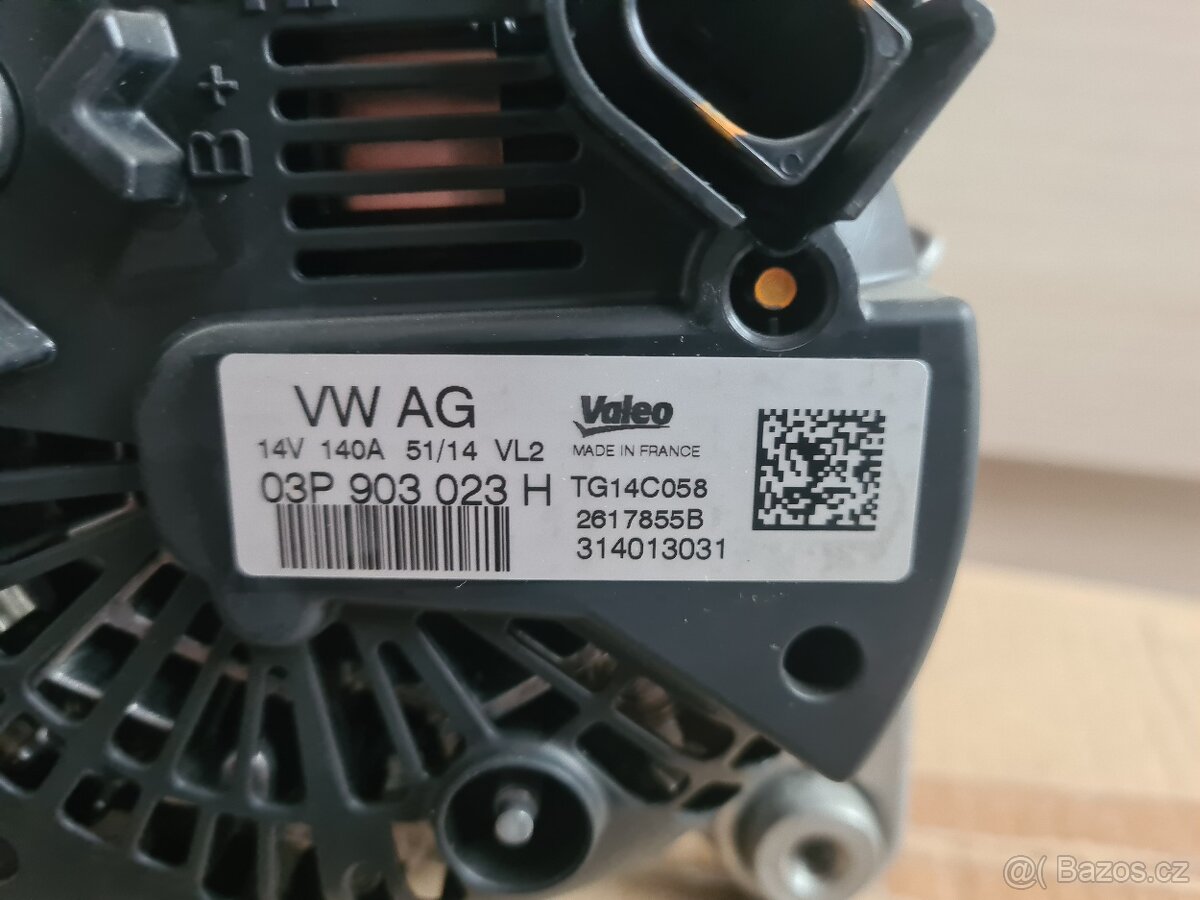 NOVÝ Alternátor 140A - Fabia 2, Roomster -ORIGINÁL - 5