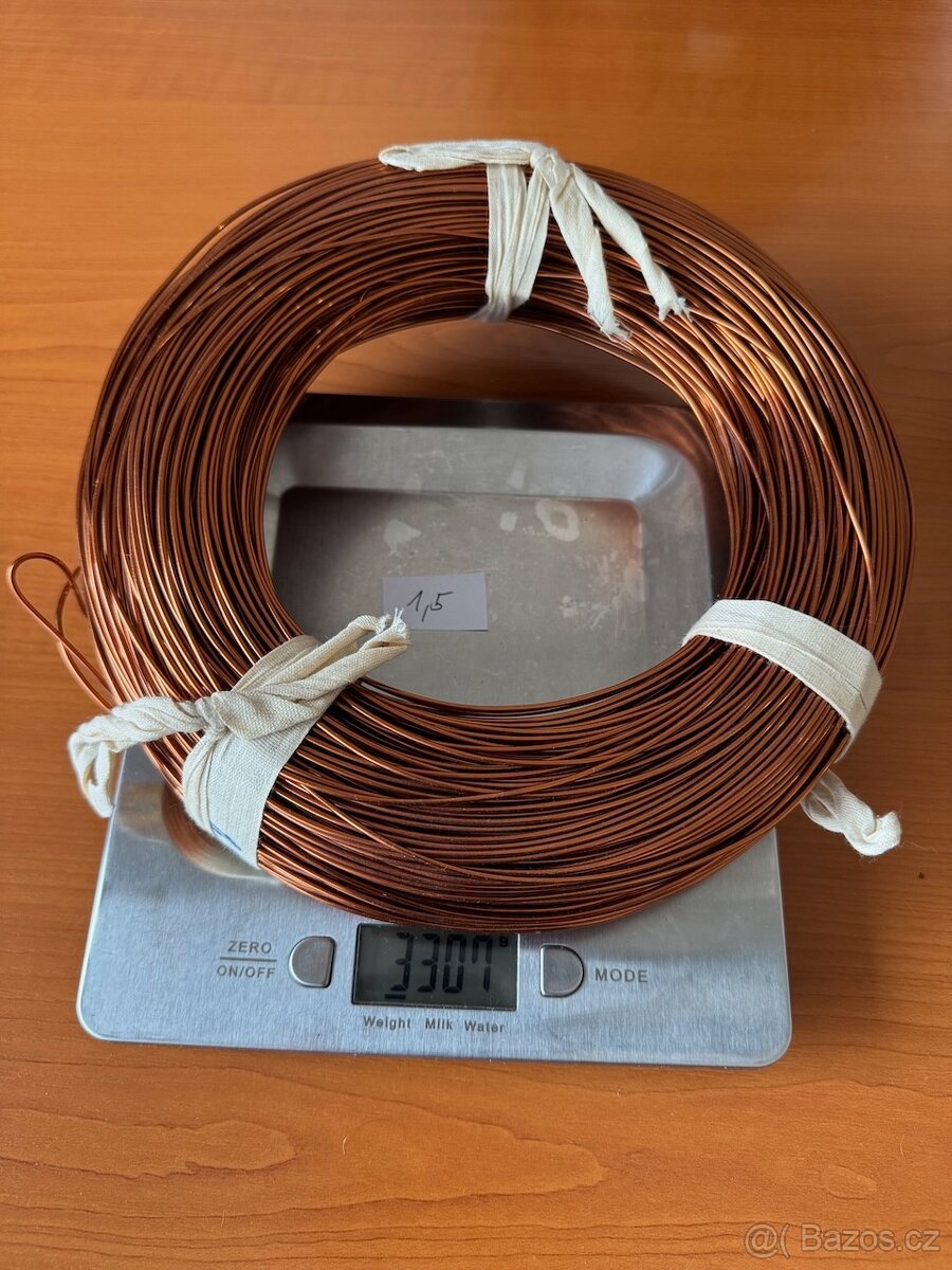 Měděný drát - různé průměry (1,00 až 1,8 mm) - 5