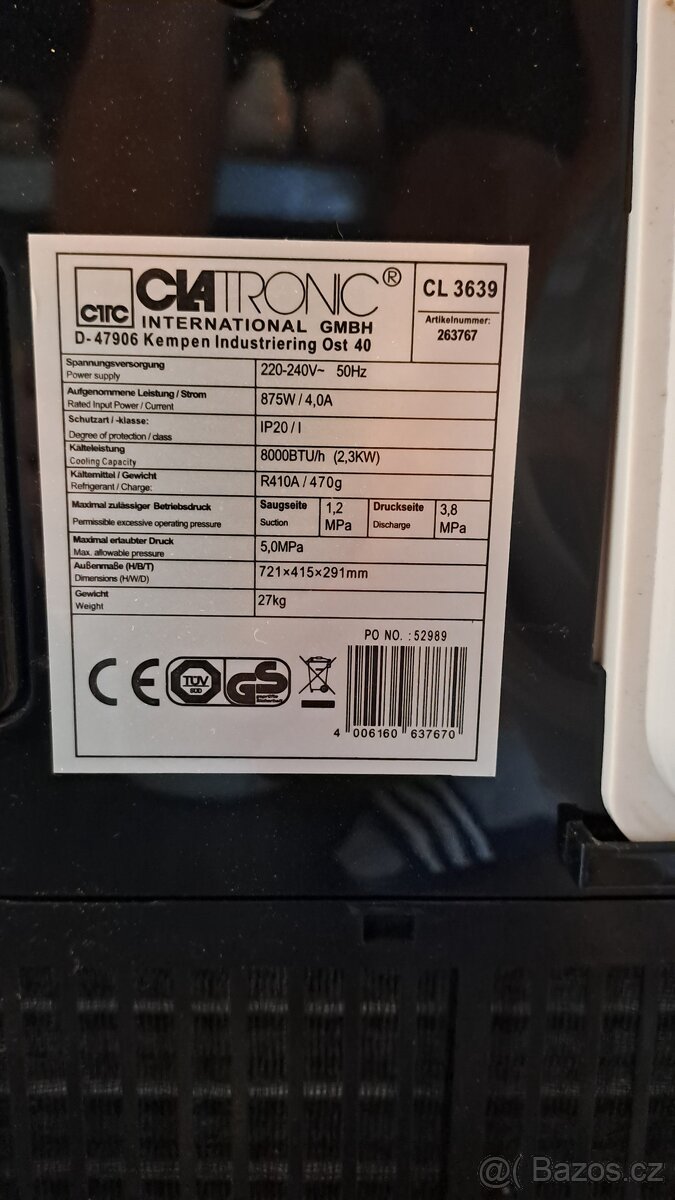 Mobilní klimatizace Clatronic CL 3639 - 5