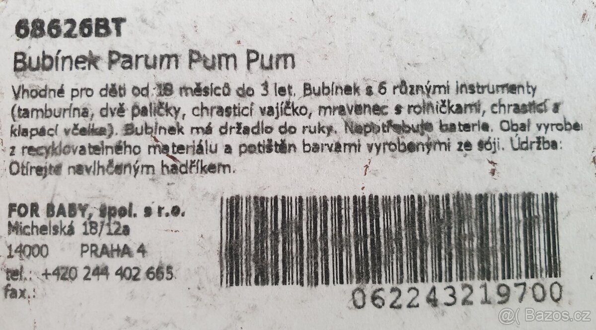 Hudební nástroje Bubínek Parum Pum Pum B-Toys - 5