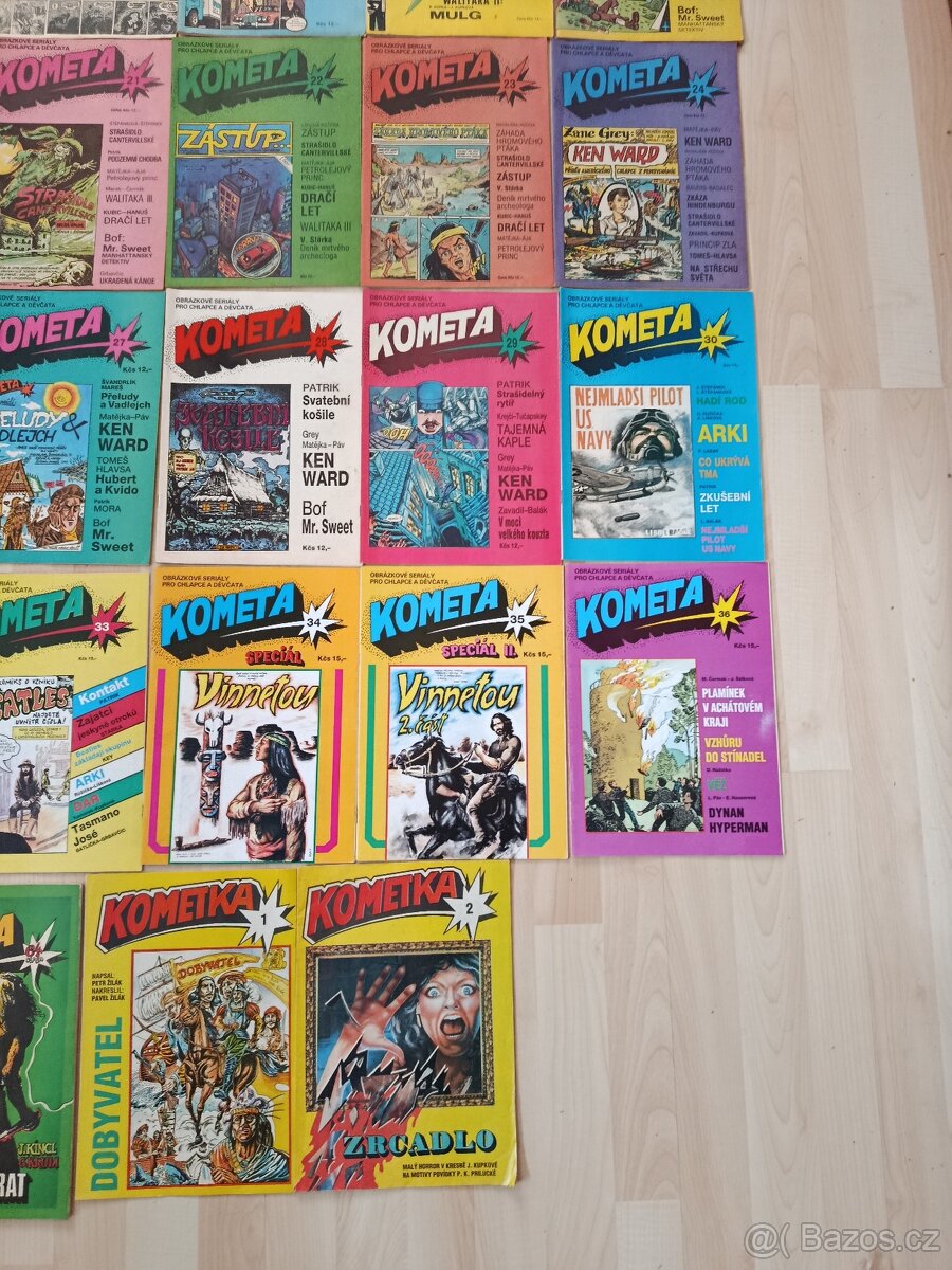 Kometa 1-36 plus magazíny a Kometka 1,2 - 5