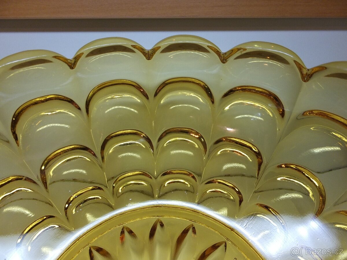 Art Deco úžasná ambrová těžká mísa, váha 1377 g. - 5