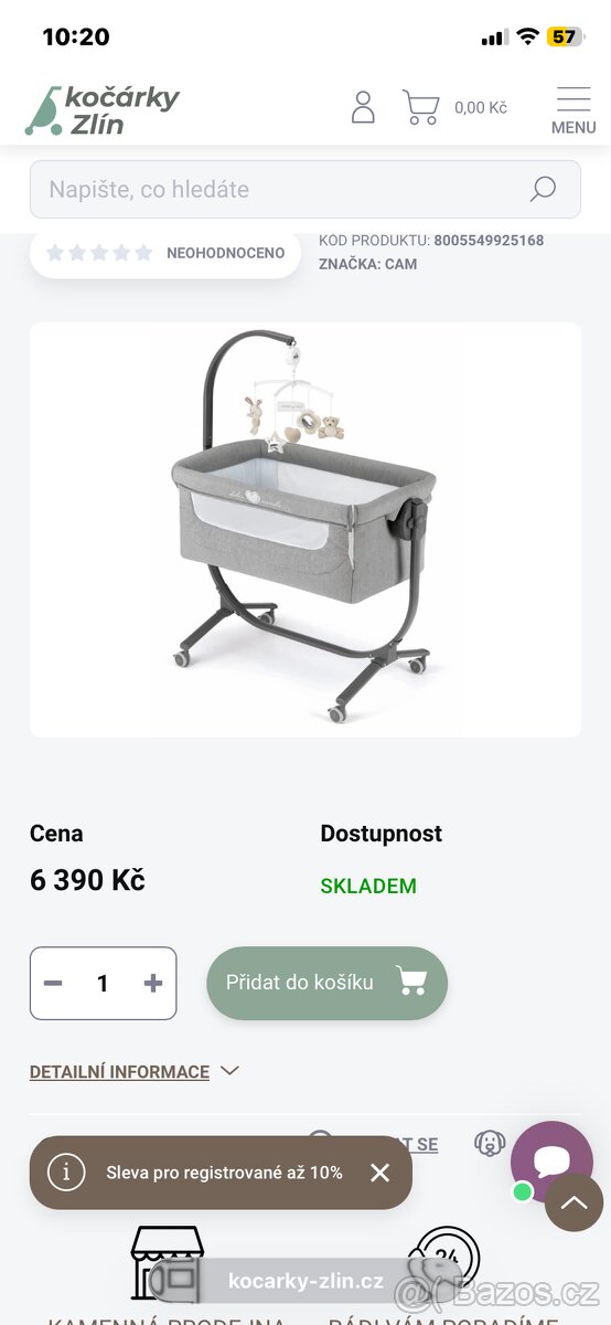 Prístavní postýlka na kolečkách - 5