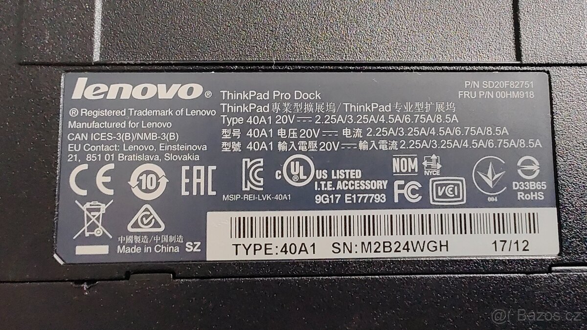 Dokovaci stanice Lenovo ThinkPad Pro Dock - 5