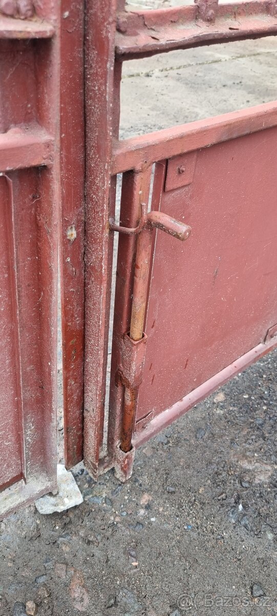 Brána s brankou a železný plot - 5