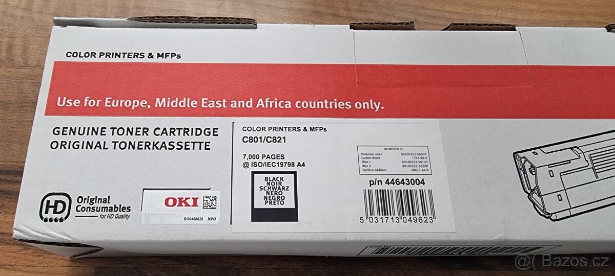 Tonery OKI 44643001/3/4 originální nové pro tiskárny A3 - 5