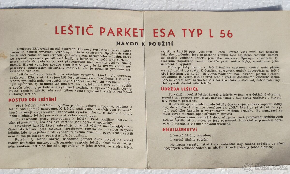 RETRO Leštič parket ESA - 5