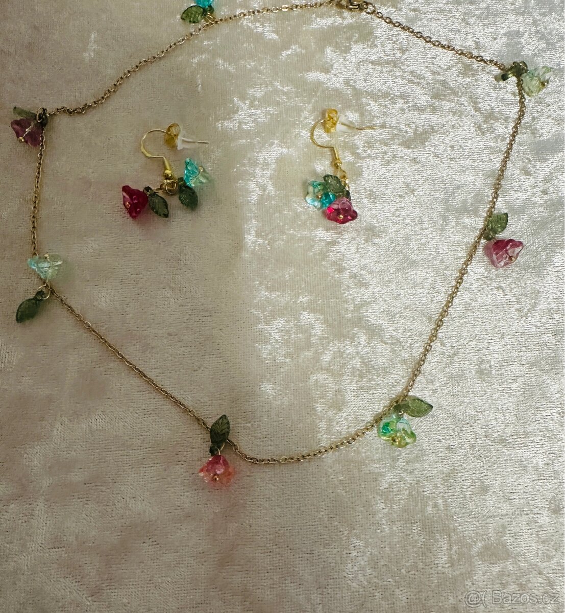 Sada šperků: náhrdelník a náušnice „Kouzelná zahrada - 5