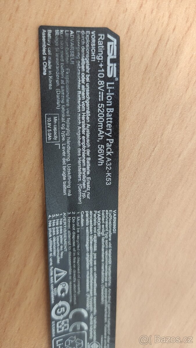 ASUS K53 PCB baterie - 5