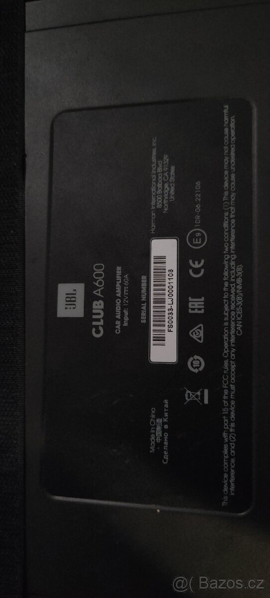 Zesilovač do auta JBL A600 - 5