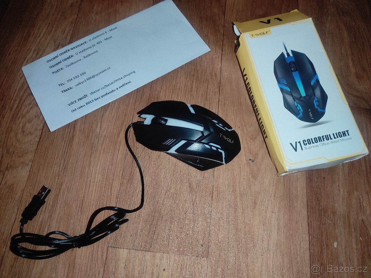 nové herní kabelové herní myši, RGB podsvícené - 5