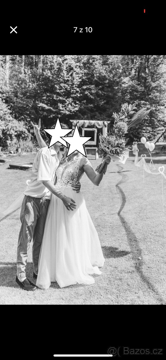 Svatební šaty velikosti 38 - 5
