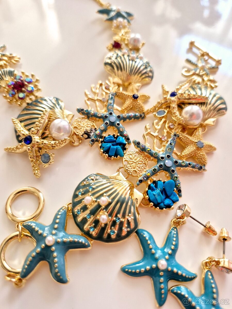 Nový set náramek, náhrdelník, náušnice. - 5