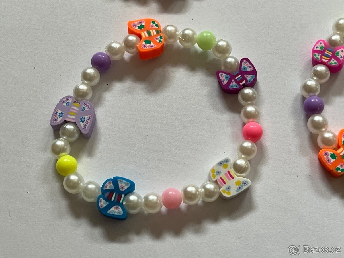 Dětský náramek s barevnými motýtky - 5