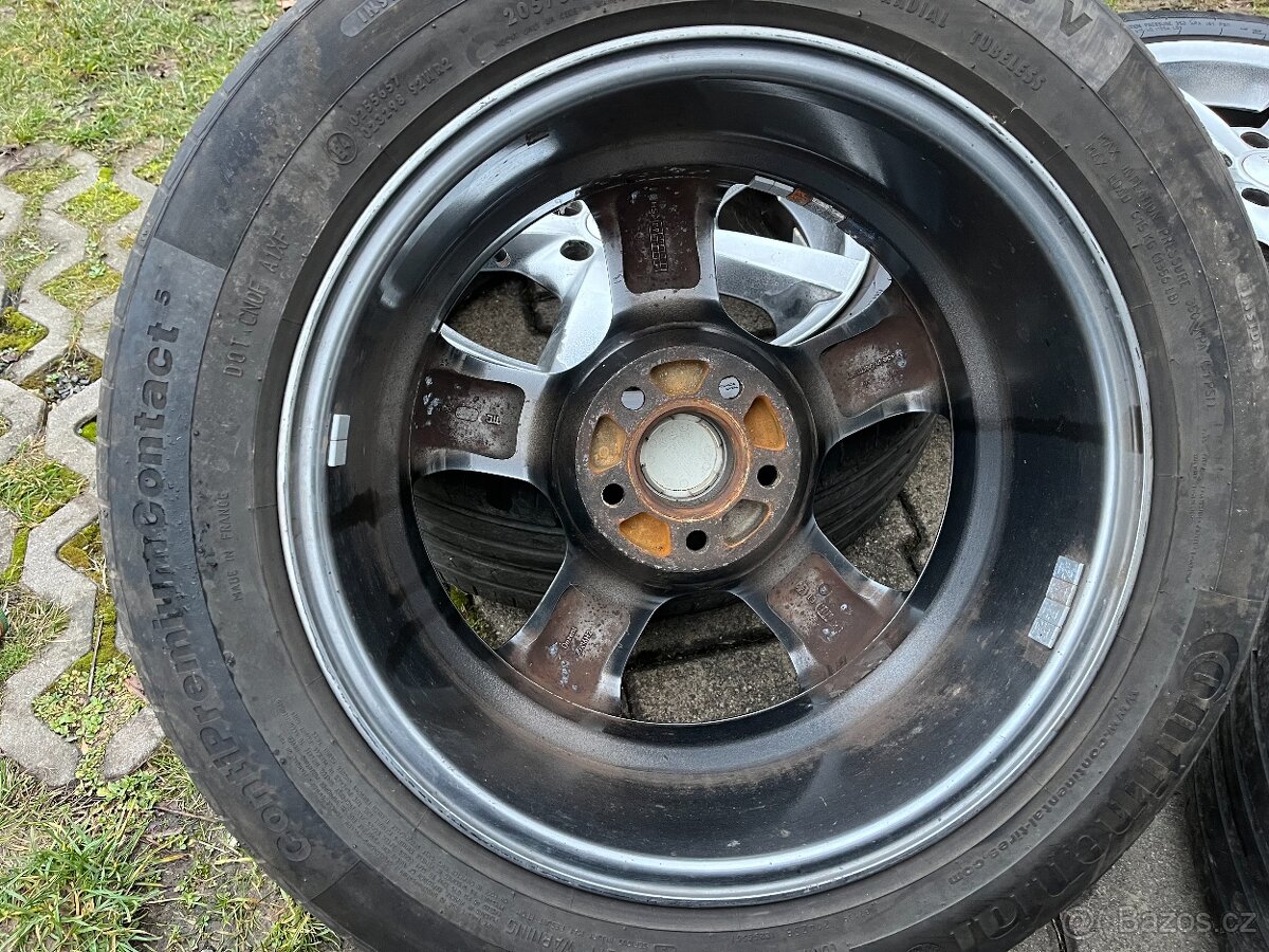 4x alu disky 5x108 R16, letní pneu - 5