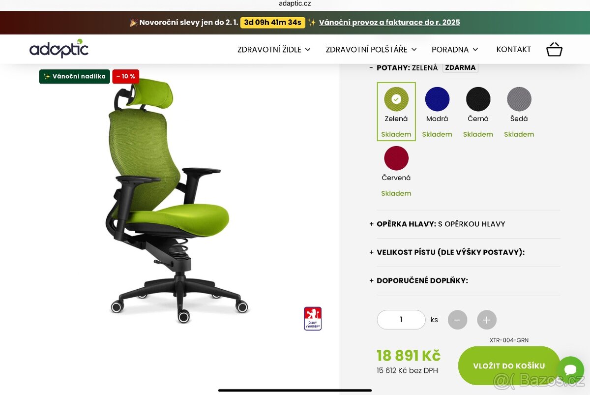 Zdravotní kancelářská židle Adaptic Extreme - 5